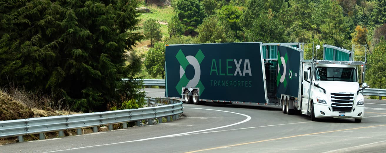Logo of Alex Transport Services featuring a modern design, symbolizing efficiency and reliability in transportation.